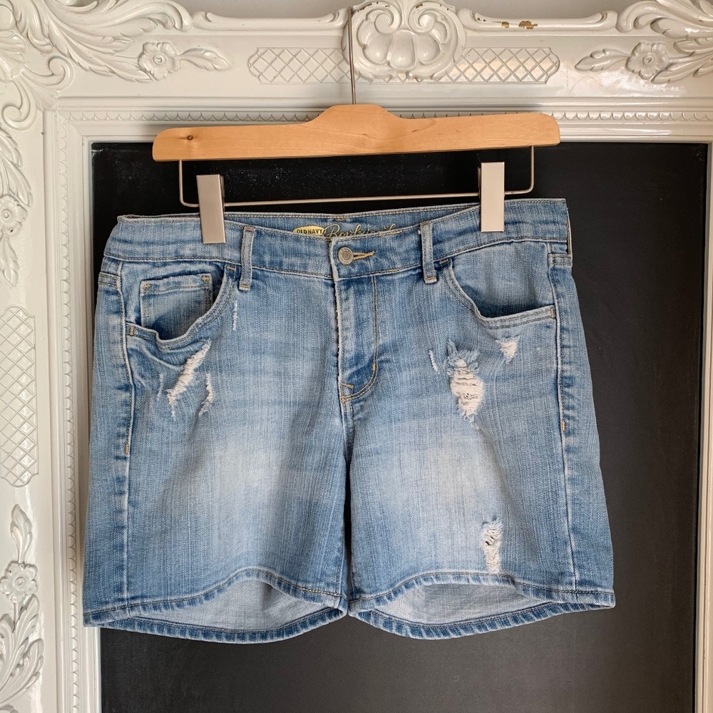 Distressed Boyfriend Old Navy Denim Shorts Size 8